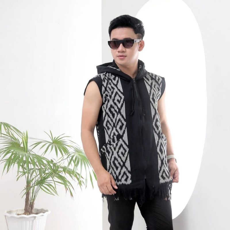 HODI TENUN TANPA LENGAN, ROMPI TENUN ETHNIC, OUTER TENUN PRIA