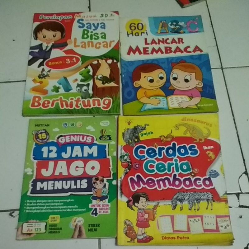 CABUTAN SAYA BISA LANCAR BERHITUNG DAN MEMBACA/ CERDAS CERIA MEMBACA / GENIUS 12 JAM JAGO MENULIS