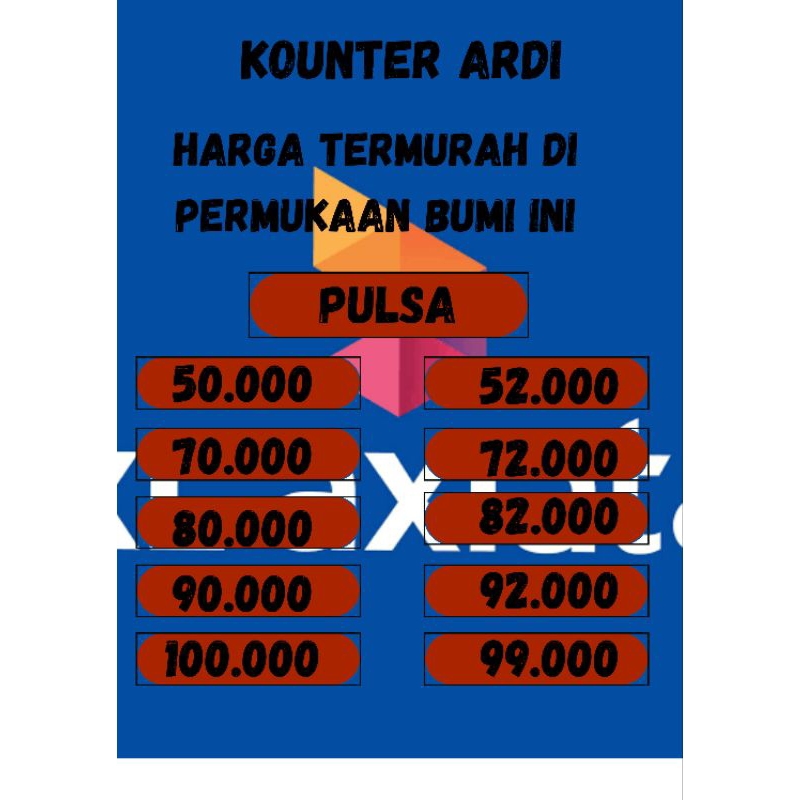 Pulsa Xl Termurah 50+