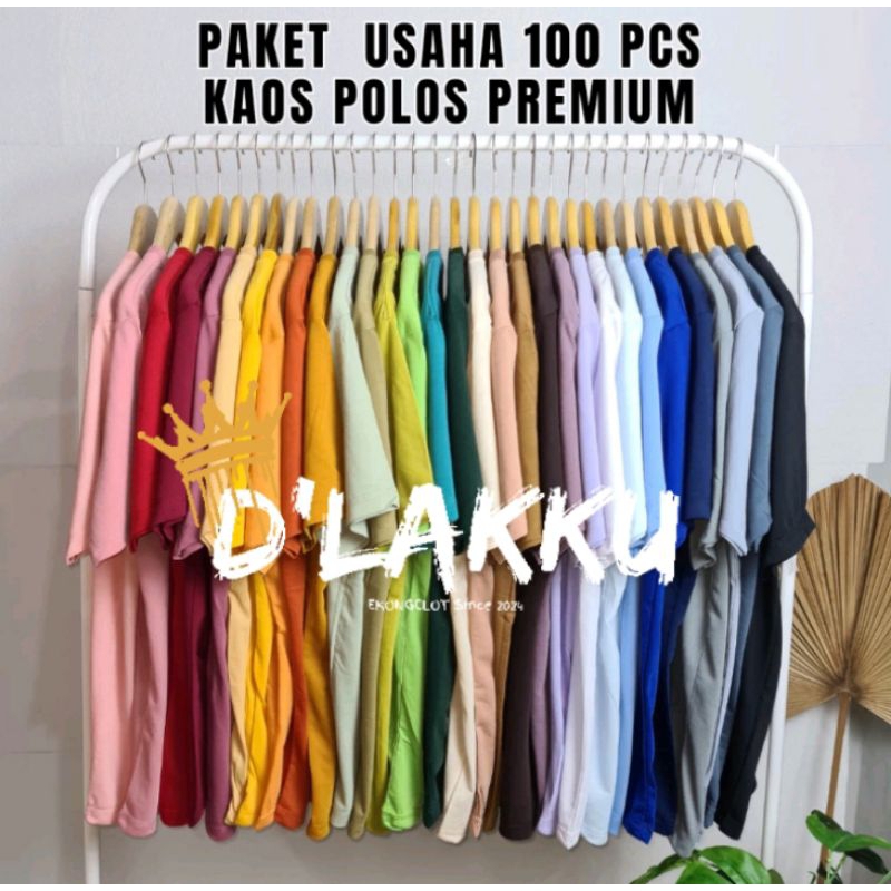 ||Paket Usaha 100PCS || 100 3pcs ||Tersedia eceran|| Baju polos pria|| kaos polos pria