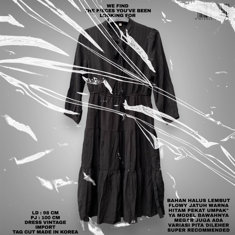 IMPORT DRESS/KOREAN DRESS/BLACK DRESS/DRESS UMPAK/PREMIUM DRESS/LONG DRESS IMPORT/BLACK DRESS/KOREAN