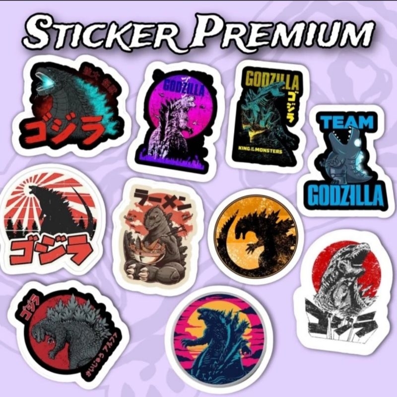 

Sticker Godzilla Pack 10pcs Premium Waterproof