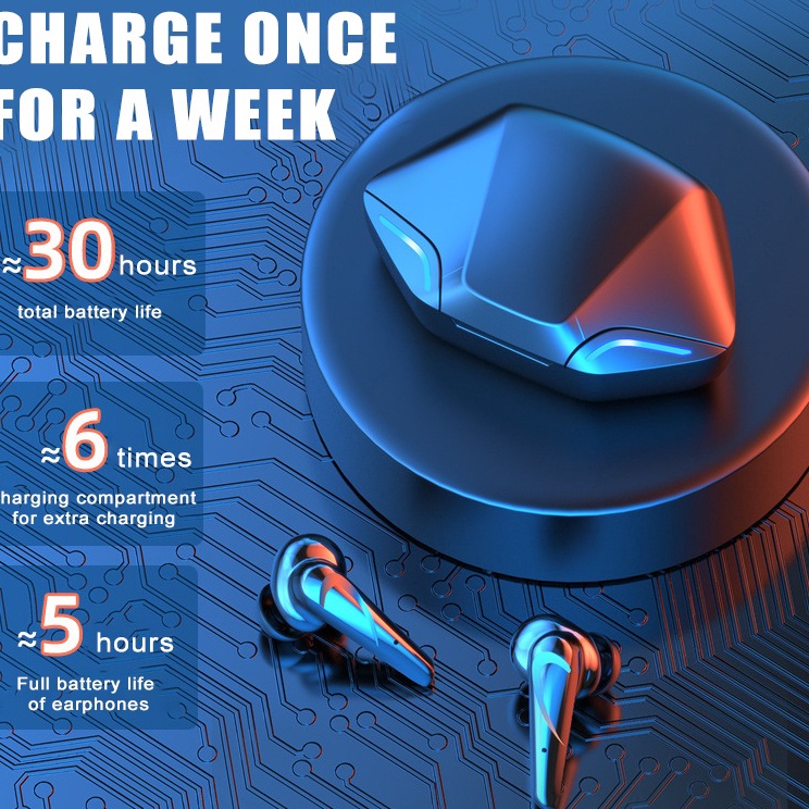 Harga Promo Tdk Headset Bluetooth G11 PC Gaming TWS Latensi rendah Gamer Earphone Full Bass