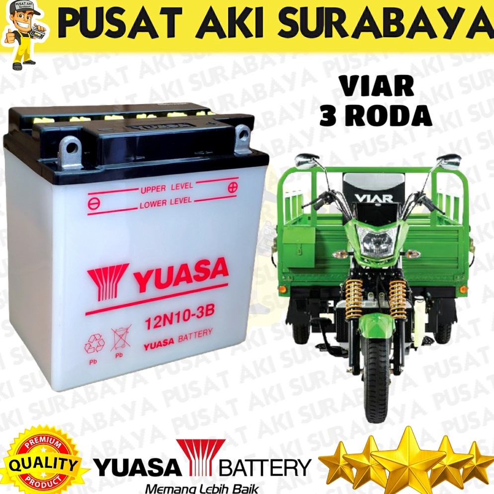 ern AU BERKUALITAS YUASA 12N1 AKI MTR VIAR 3 RA MERY GENSET STRUM IKAN EMERGENY LAMP THUNER KAISAR N