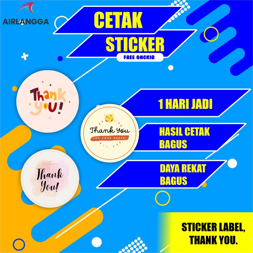 

GROSIR Cetak Stiker A3 | Cetak Stiker Label | Cetak Stiker Thank You