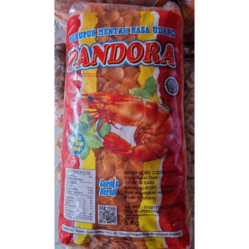 

kerupuk mentah rasa udang pandora