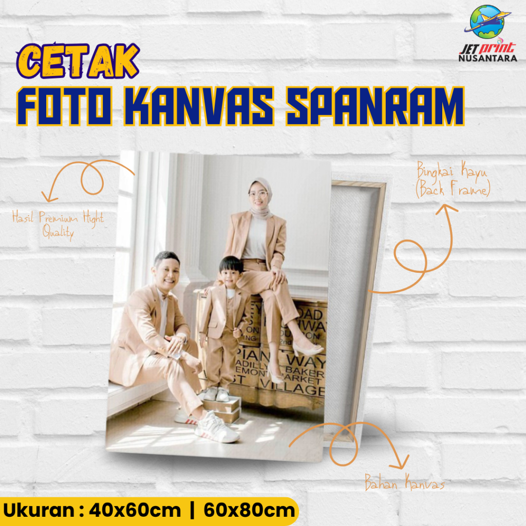 Cetak Foto Kanvas Spanram Custom Pajangan Hiasan Dinding - Spanram weding