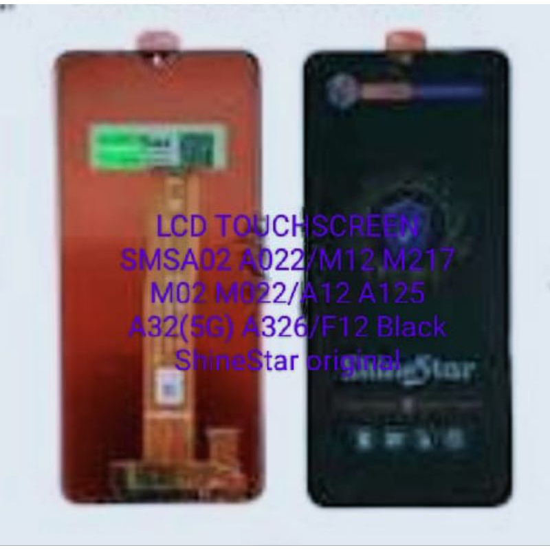 Lcd TOUCHSCREEN  SAMSUNG A02 A022 /M12 M17 M02 M022 /A12 A125 A32 (5G)/A326 /F12 BLACK FULLSET COMPL