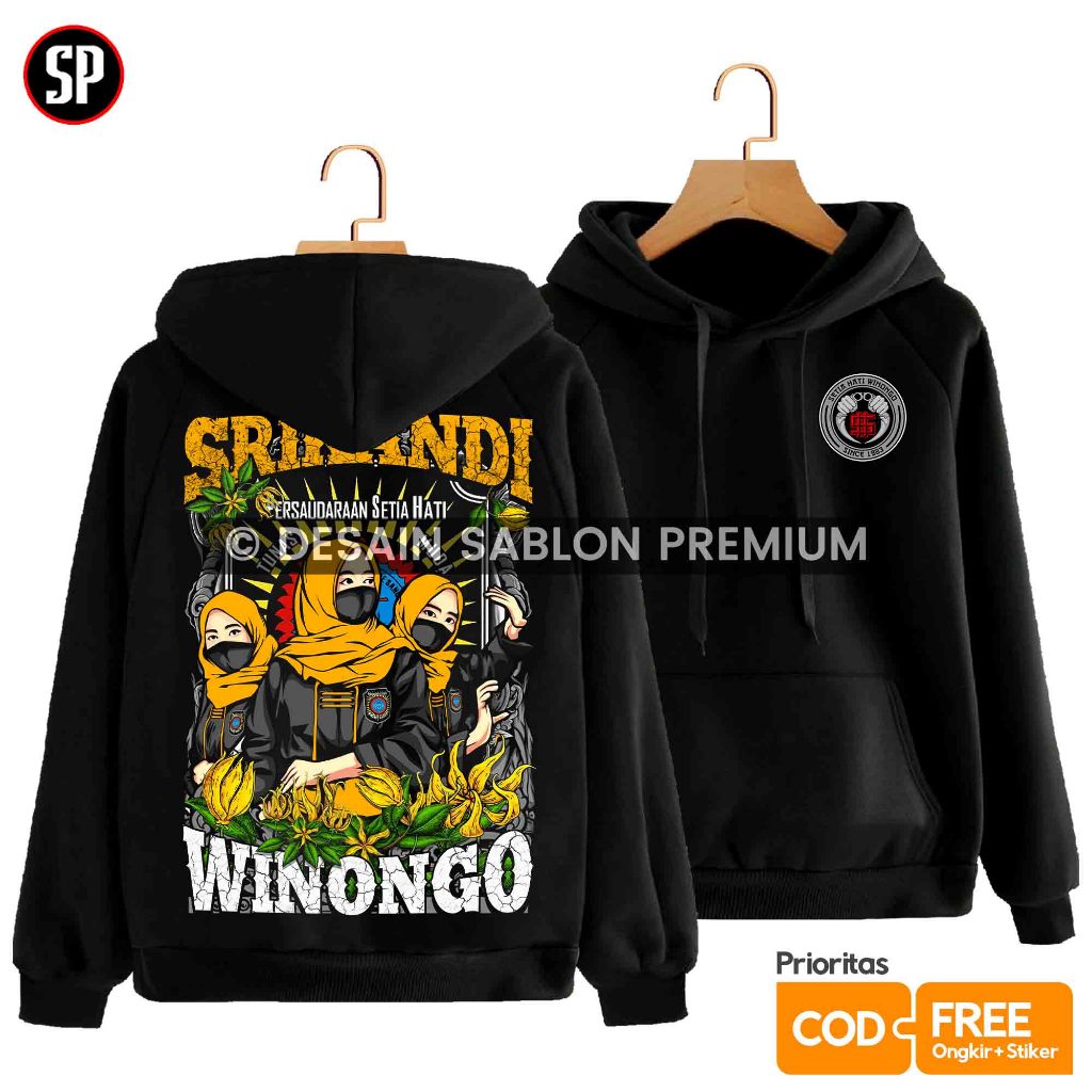 JAKET HOODIE SRIKANDI SHW Winongo Terbaru - FREE STIKER / Ditsro Kaos Lengan Panjang dan Pendek PSHW