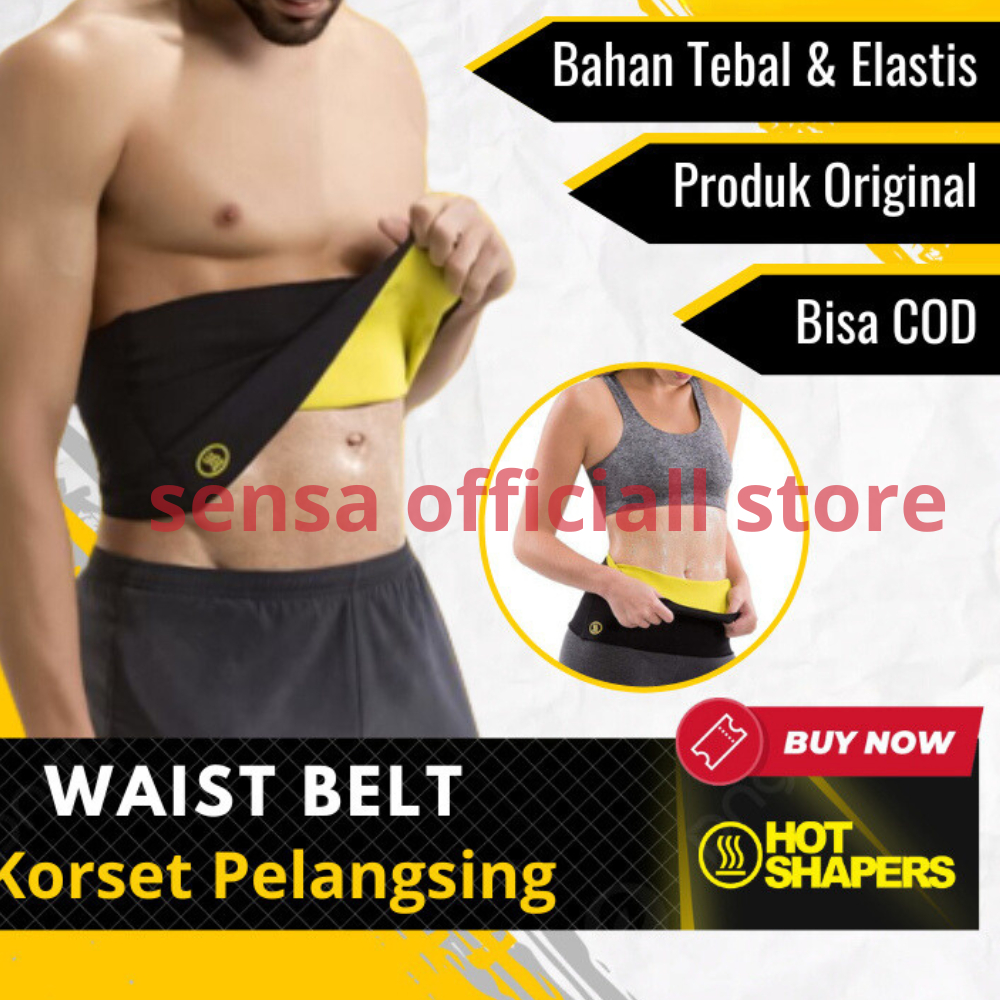 Korset Pelangsing Pria Wanita Ori Korset Olahraga Hot Shaper Pembakar Lemak Korset Pengecil Perut Bu