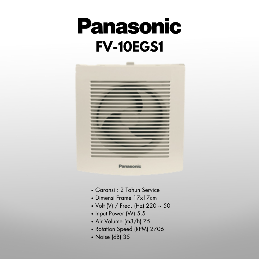 [ LIGHTCO INDONESIA ] EXHAUST FAN PANASONIC KAMAR MANDI FV10EGS FV 10EGS