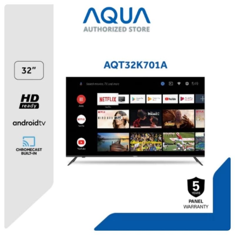 AQUA TV Smart LED ANDROID 32Inch AQT32K701A TV AQUA 32”