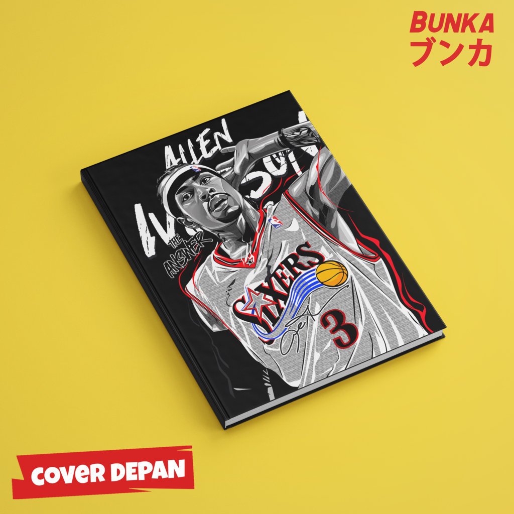 

Note Book Aesthetic Sport NBA Allen Iverson B Hardcover A5 Buku Tulis Catatan Notes Agenda Planner Jurnal vintage buku catatan story book kado anniversary valentine cowok cewek murah