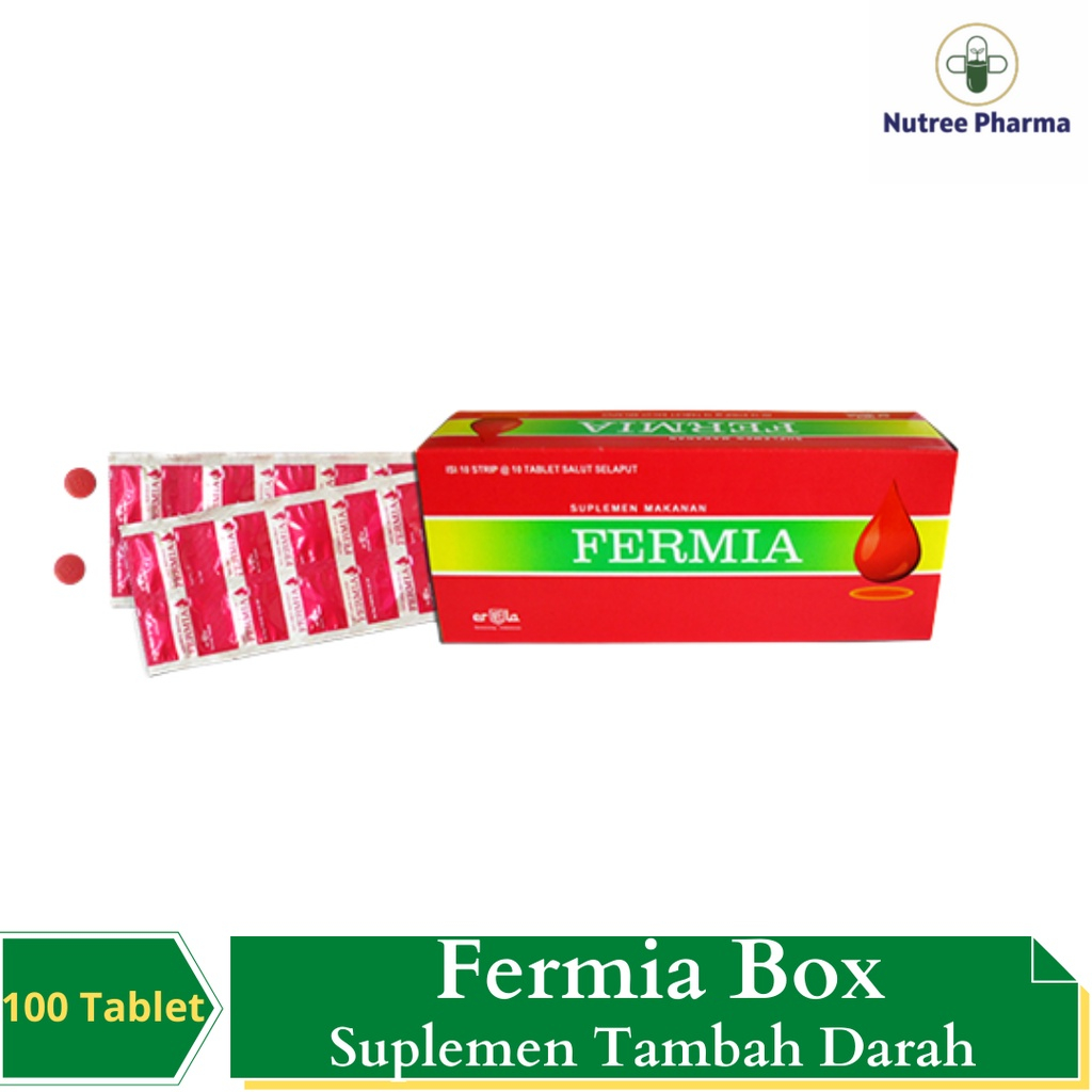 Fermia Box Isi 100 Tablet | Suplemen Tambah Darah | Suplemen Tambah Darah, Ibu Hamil dan Menyusui