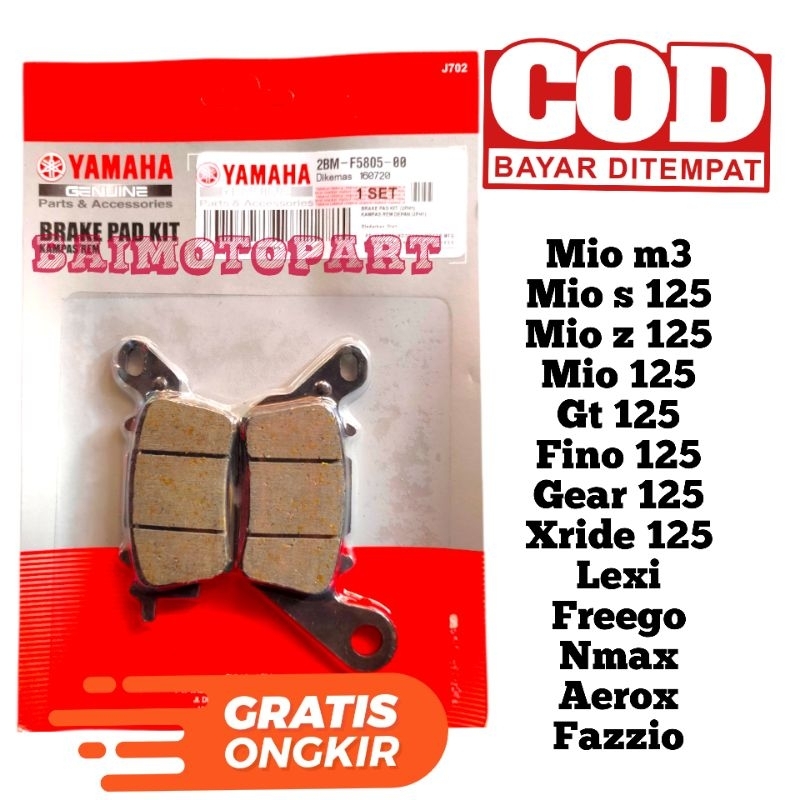 ORI dispad kampas rem cakram depan motor yamaha fino 125 bluecore BJM 158