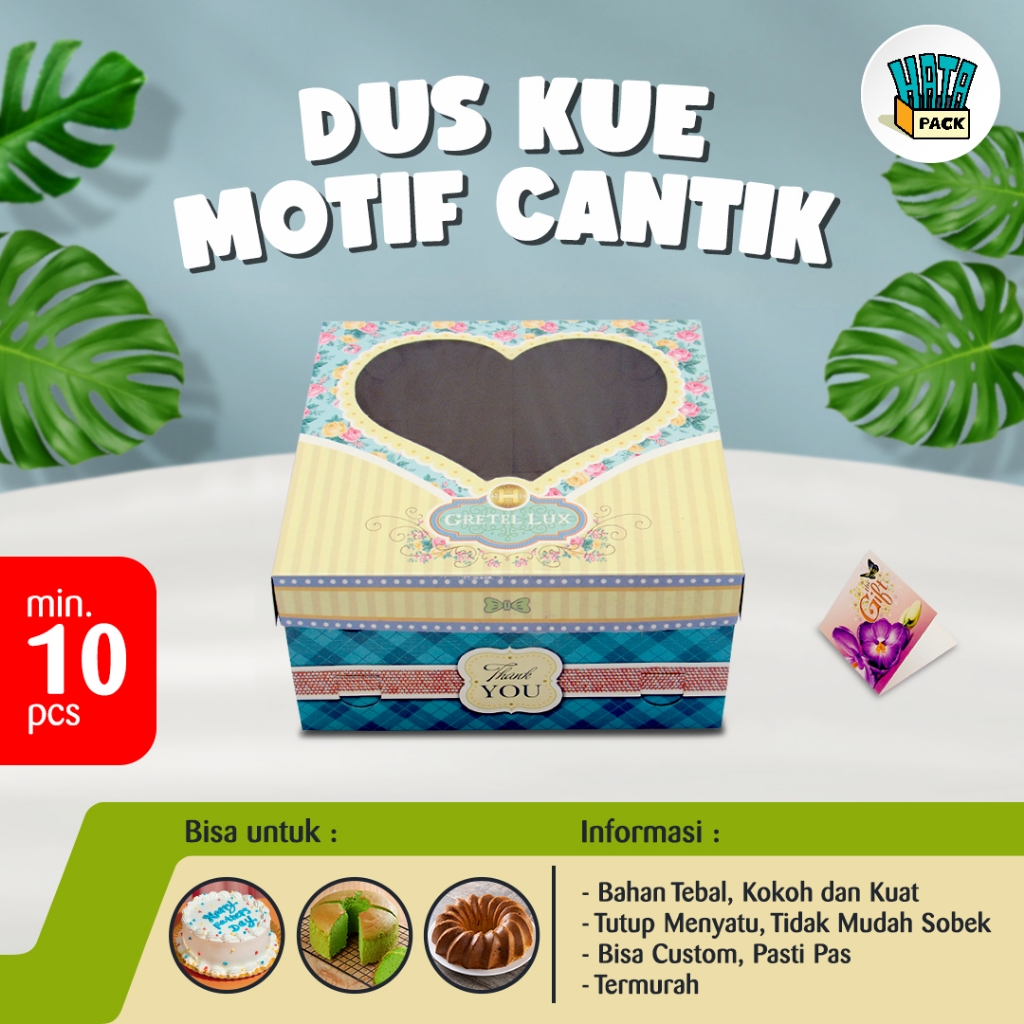 Dus Box Kue Tart / Dus Kue Hansel / Gretel Lux Ukuran 24 x 24 x 10 cm / Dus Box Kue Hansel Bandung