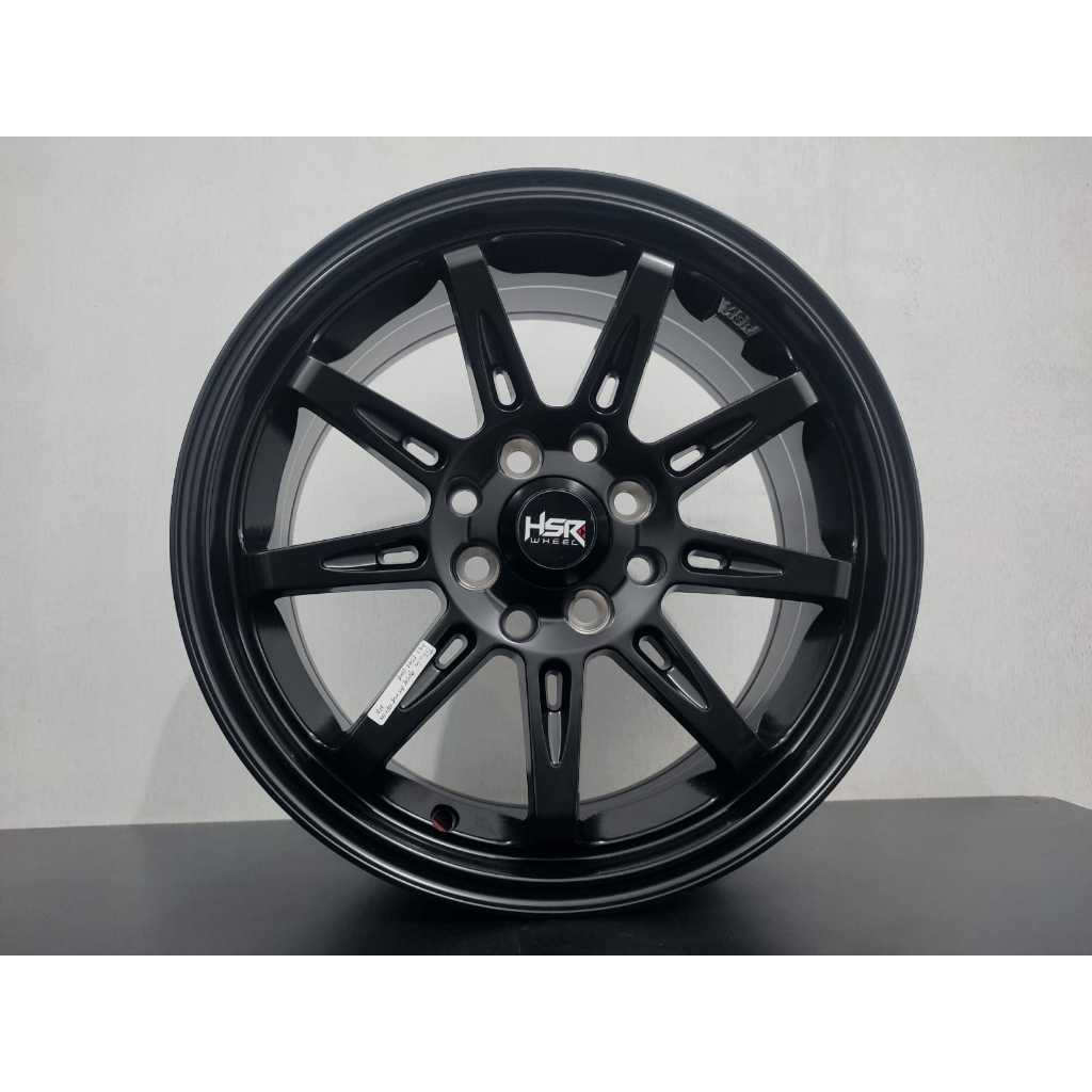 Velg mobil warna hitam HSR TIKALA R17x7.5 H8x100/114.3 ET40 untuk Freed Jazz Avanza Livina dll