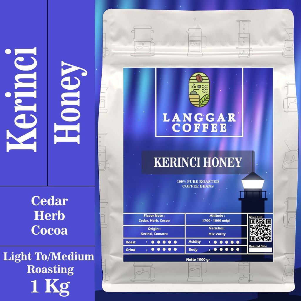 

Biji Kopi Arabika Kerinci 1 kg Proses Honey Roasting Biji Kopi 1kg