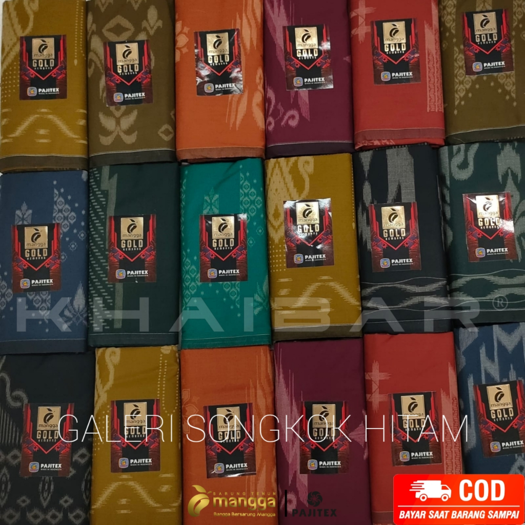 Sarung Tenun Sarung Mangga Gold Kembang Sarung Dewasa Motif Kembang Sarung Pria Cap Mangga