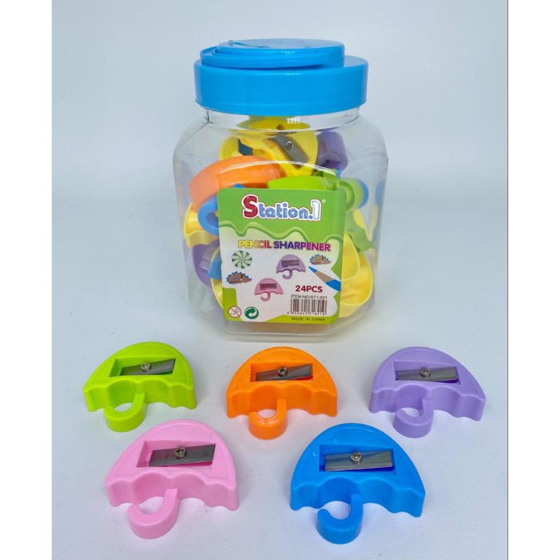

(24pcs) serutan/rautan pensil murah toples