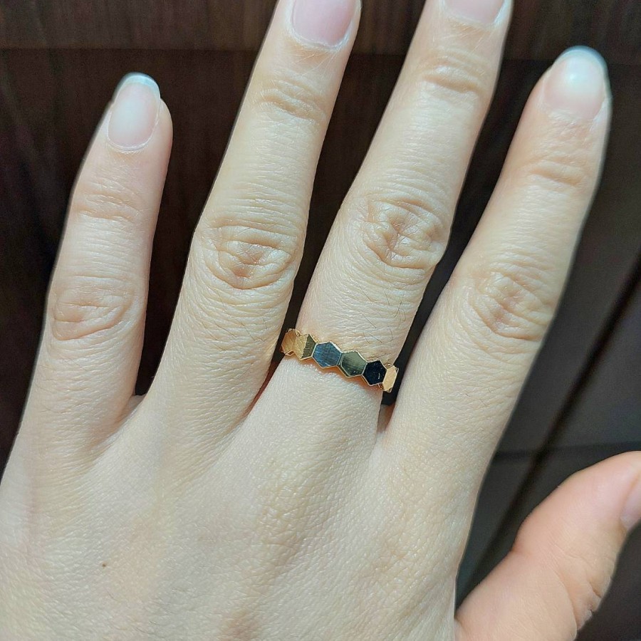 Cincin Emas Wanita Fashion Kadar 700 16k 1.65 Gram Size 11 (CH148)