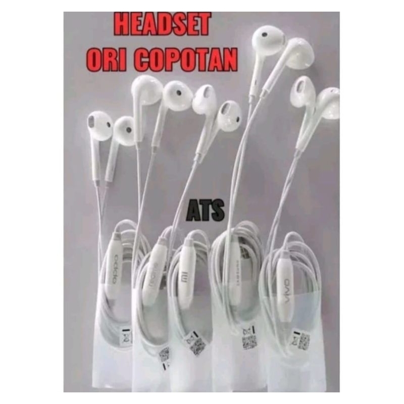 Handsfree Ori Copotan Branded  Super Bass Jernih HF HEADSET PURE BASS STEREO EARPHONE HIGH PERFORMAN
