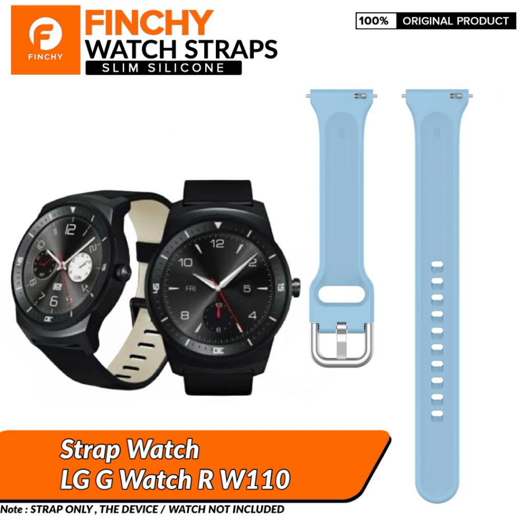 Finchy Slim Silicone Strap LG G watch R W110 Replacement adjustable Rubber Wristband Soft TPU