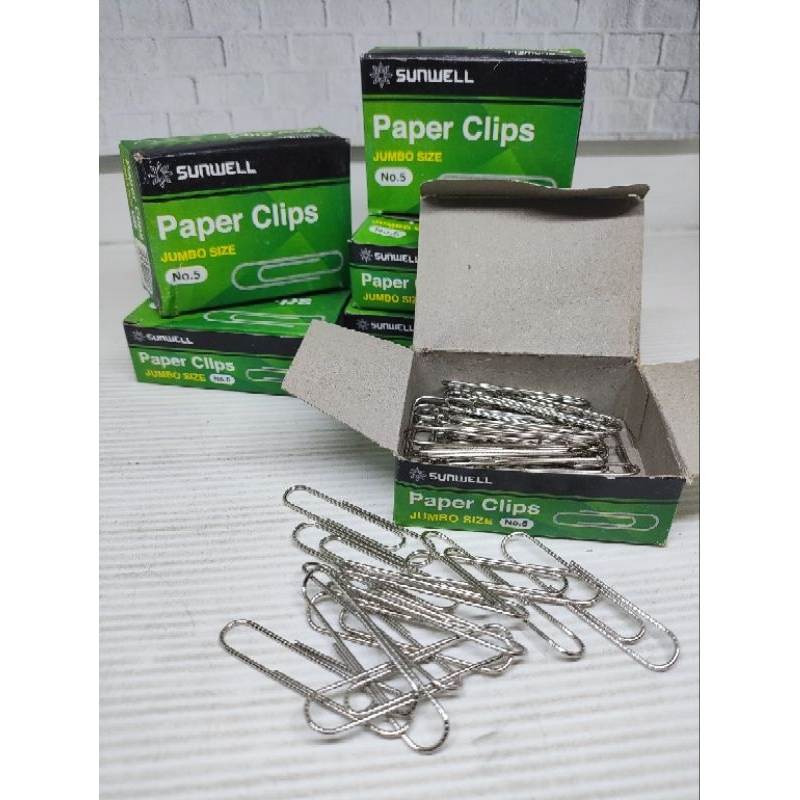 

paper clip/clip penjepit kertas sunwell size jumbo no 5
