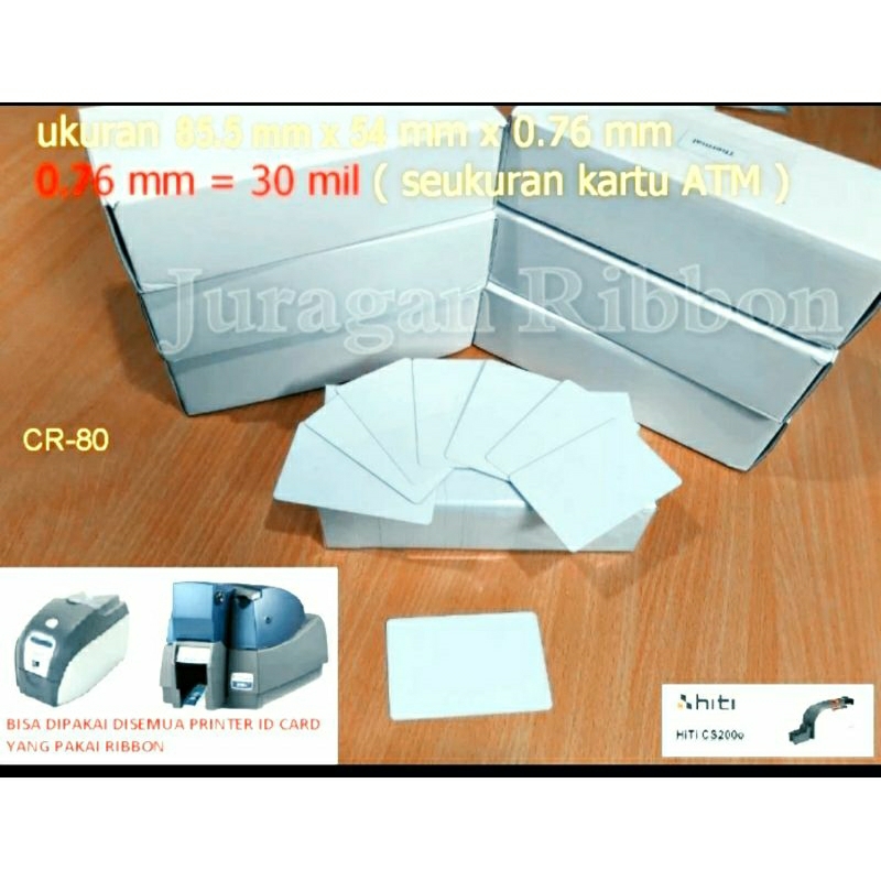 

50 pcs Kartu PVC Blank ID Card Hight Quality bisa UV dan Thermal