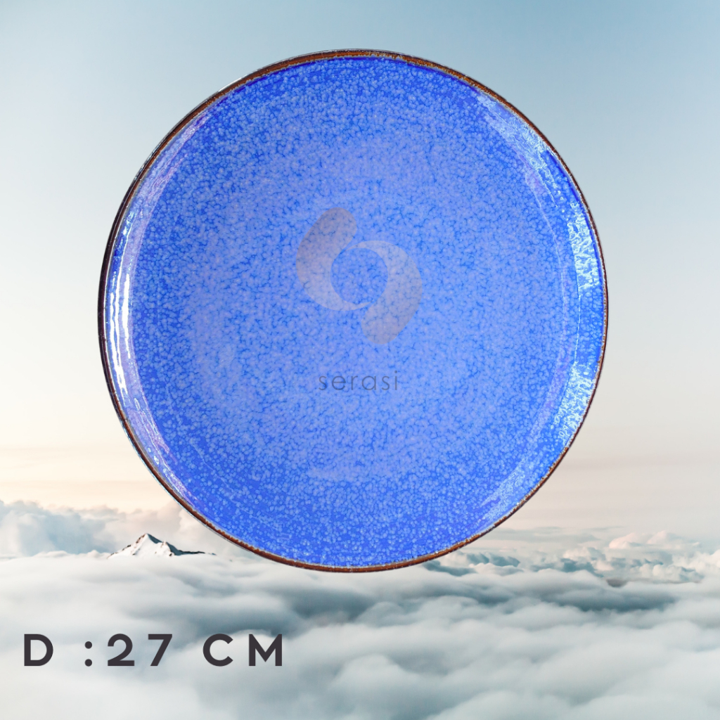 SERASI Blue Antique Dinner - Dinner Plate Piring Makan Keramik 27 cm