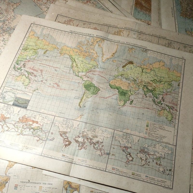 Maps World Old Vintage Peta Dunia Kuno Cetakan 1912 Peta Negara Benua Eropa Peta Sejarah DEKORASI FO