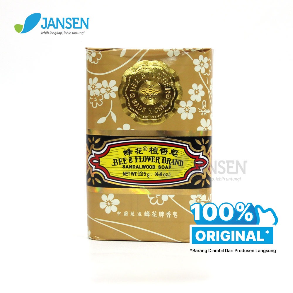 Bee Flower Import Cendana (Sandalwood) 125 gr - Sabun Tawon Original 125gr