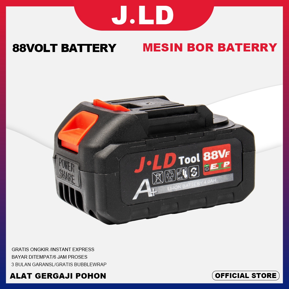 JLD Baterai impact 88vf Baterai Bor Cordless 88Vf 4.0Ah impact jld grinder jld jet cleaner jld