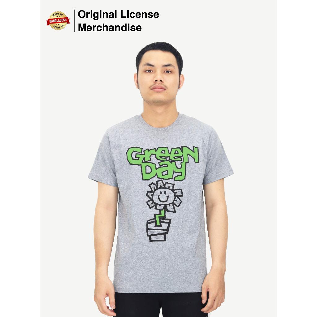 Kaos Baju Tshirt Import Premium Casual Pria Laki Dewasa Musik Band Original GREEN DAY Flower Pot