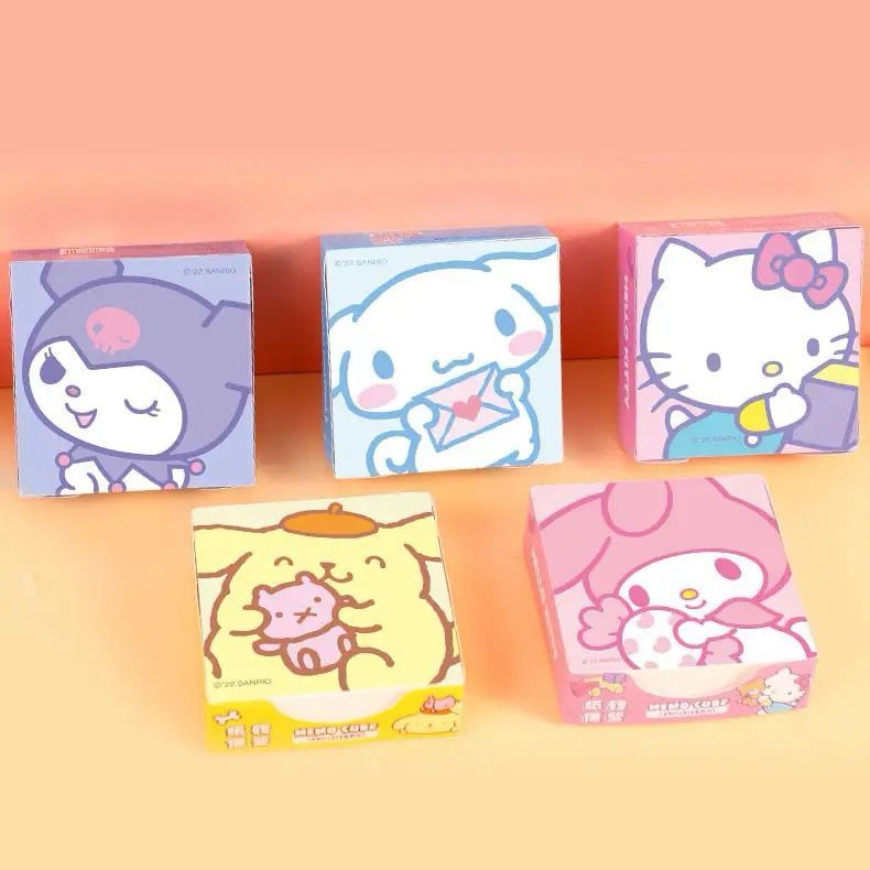 

Memo cube sanrio kuromi cinnamoroll melody pompurin notes 250lbr