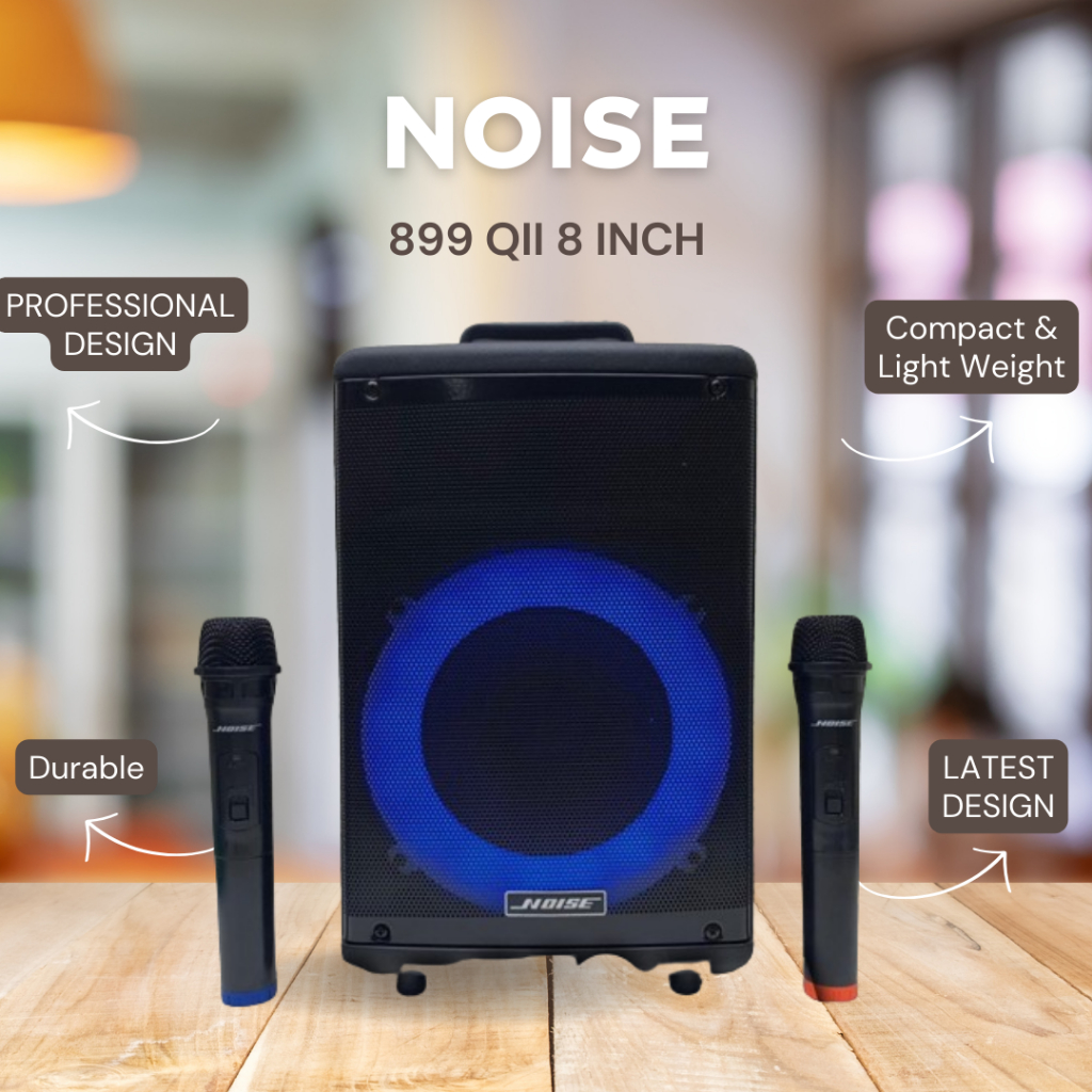 SPEAKER PORTABLE NOISE 899 QII / 899 Q II / 899-QII 8 INCH BLUETOOTH USB RESMI NOISE