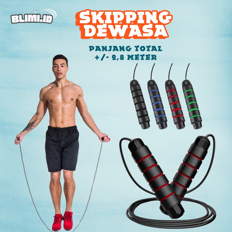SKIPPING JUMP ROPE TALI BAJA ALAT OLAHRAGA LOMPAT TALI SKIPING