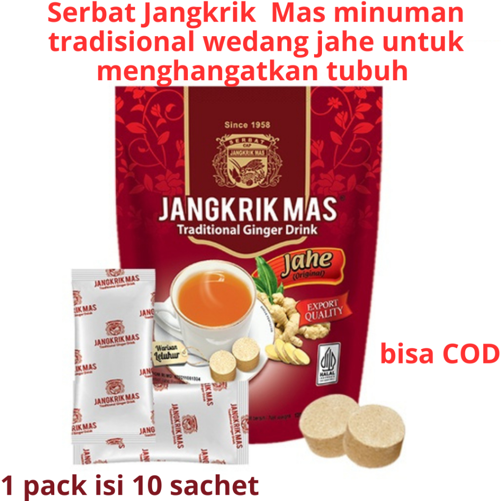 

Serbat Jangkrik Mas minuman tradisional wedang jahe untuk menghangatkan tubuh 120G