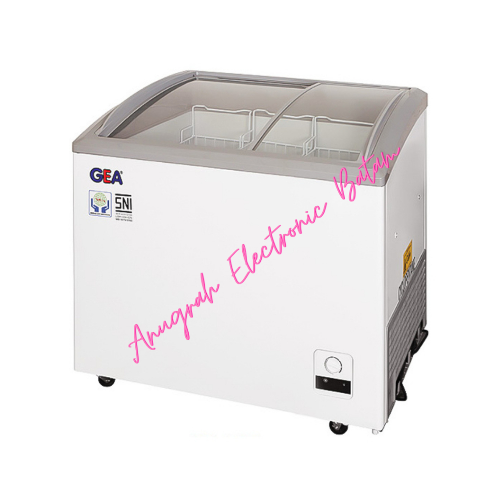 Freezer Sliding Curve Glass Door Gea SD213 / Chest Freezer Gea SD 213 BATAM