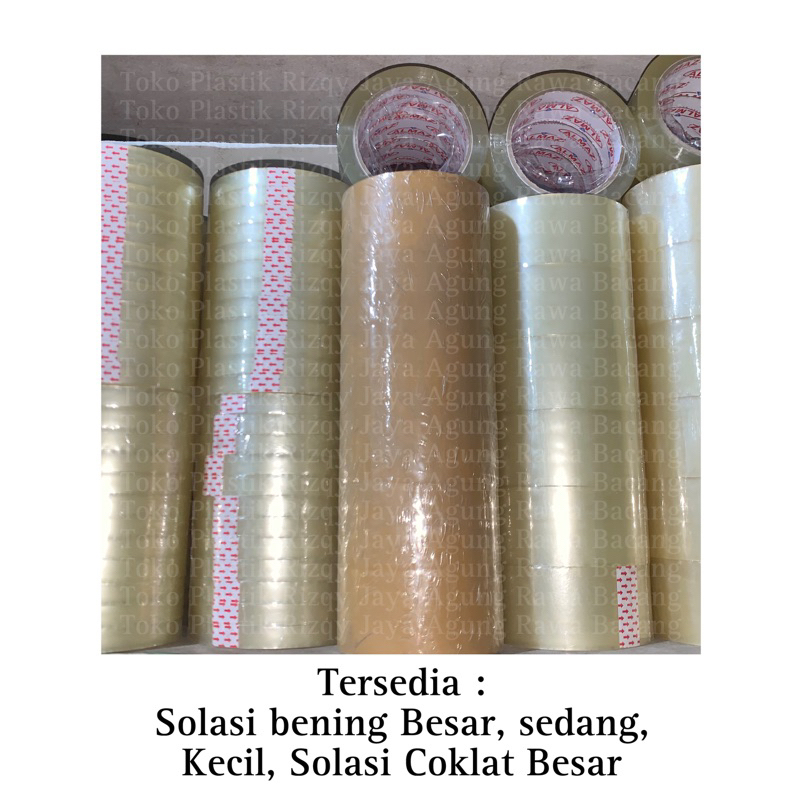 

Solasi Lakban Bening Coklat Besar Sedang Kecil