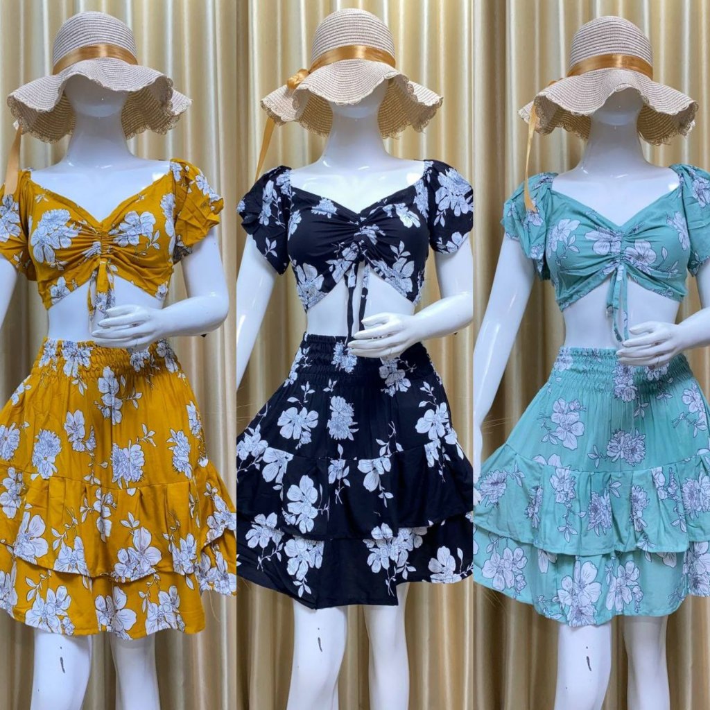 LAURA ONE SET/ONE SET SERUT/SETELAN ROK  PANTAI