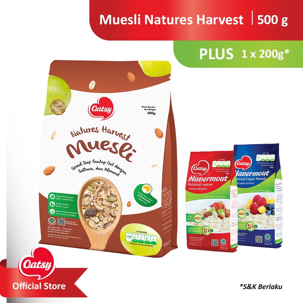 

OATSY Muesli Natures Harvest 500gr ( Buy Big Get Small )