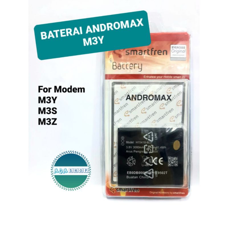 BATERAI /BATTERY SMARTFREN ANDROMAX M3Y FOR M3Y/M3S/M3Z ORIGINAL
