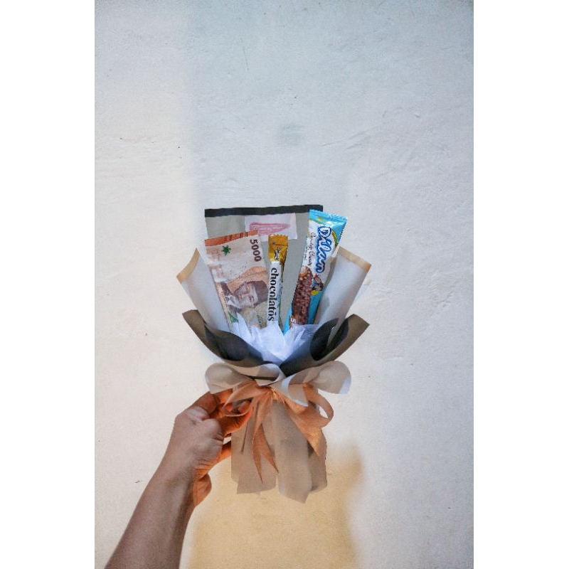 

Bouquet/buket mini snack dan uang