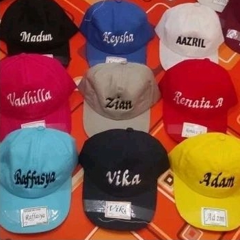 TOPI ANAK BORDIR/TOPI REQUES NAMA SENDIRI