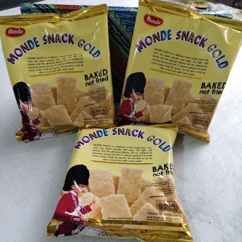 

Monde Snack gold 27 gr PER PAKET ISI 3