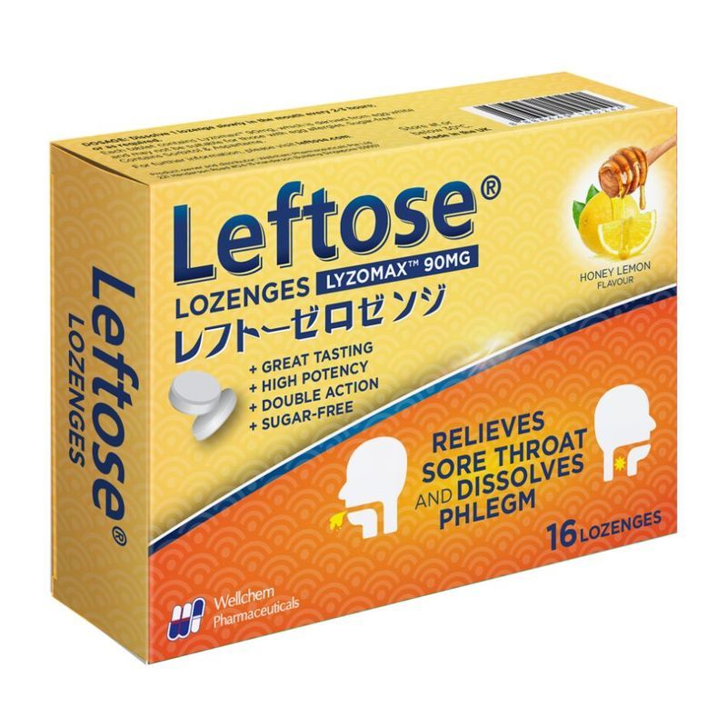 

Leftose Lozenges Honey Lemon Flavour, 16s