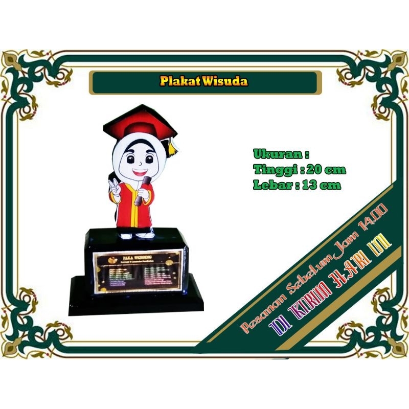 Plakat wisuda anak,plakat wisuda kayu,plakat murah,plakat kayu murah