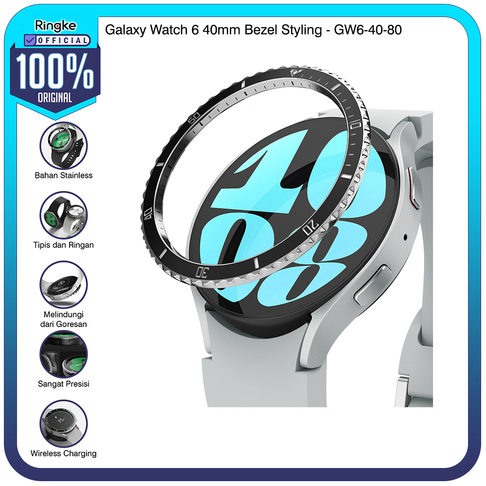 Ringke Samsung Watch 6 40mm Bezel Styling GW6-40-80 Pelindung Jam