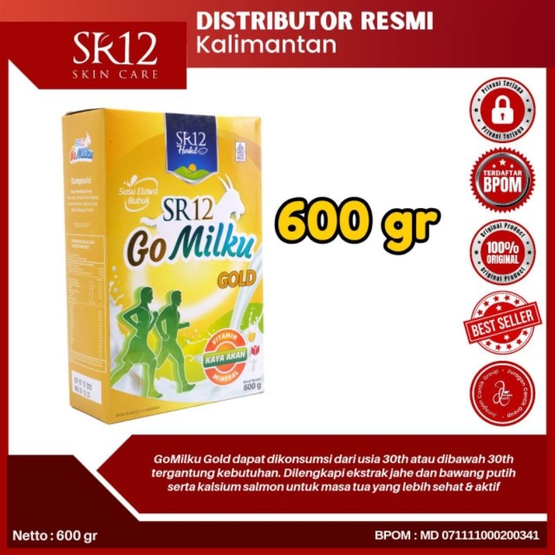 

SR12 Gomilku Gold susu kambing etawa untuk manula tinggi kalsium tanpa gula dan kolestrol 600 gram